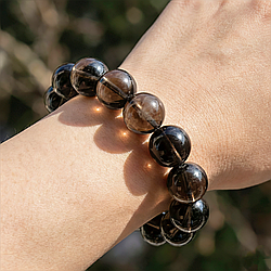 Обсидіан прозорий Ø14 браслет, 0571ТО