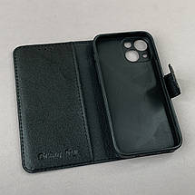 Чохол-книга для Apple iPhone 13 Mini чохол книжка з хлястиком на телефон айфон 13 міні чорна b6r, фото 3