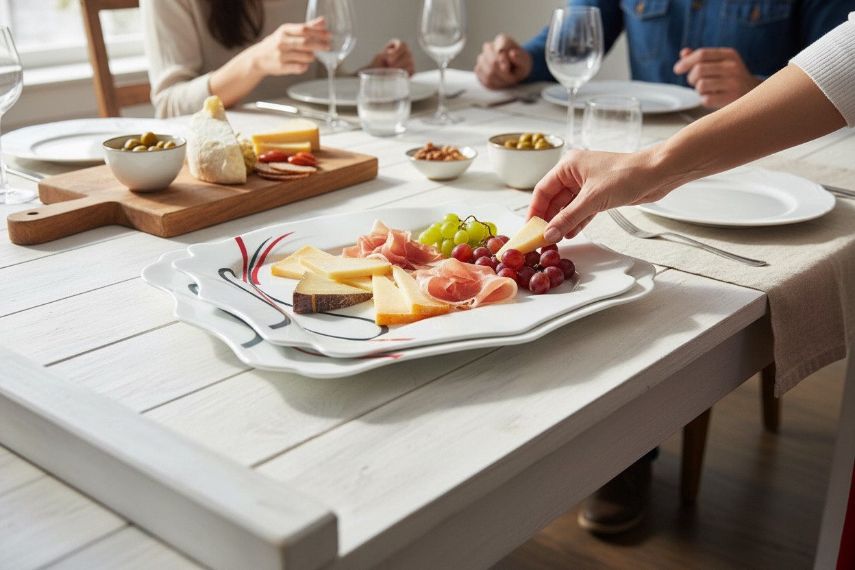 Блюдо мілке 29*22см Абстракція Vinnarc Flower 7116F F-LFHYP-120