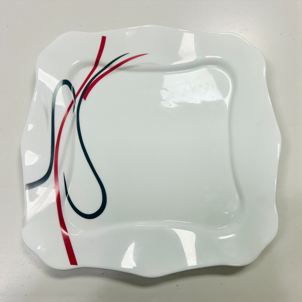 Тарілка квадратна мілка 26см Абстракція Vinnarc LFHP120 7116F