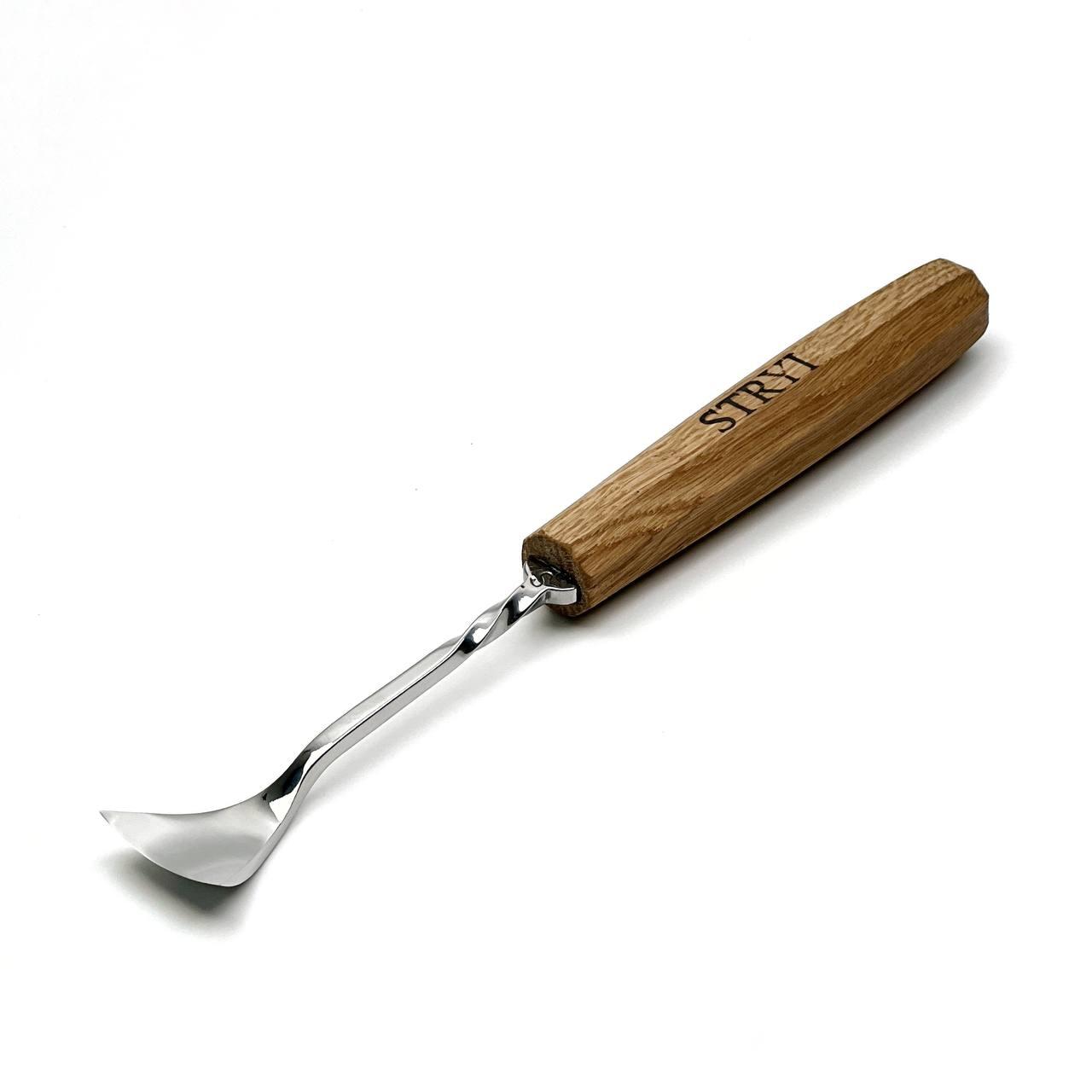 Стамеска клюкарза кована для різьби по дереву Риб'ячий хвіст 35 мм STRYI Maestro, фото 1