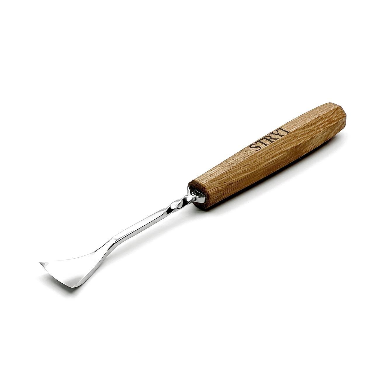 Стамеска клюкарза кована для різьби по дереву Риб'ячий хвіст 30 мм STRYI Maestro, фото 1