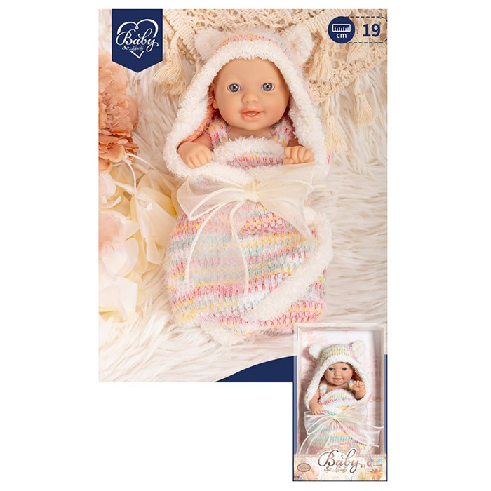 Пупс 8819-9 19см, ковдра, в кор-ці, 25-14-9см, фото 1