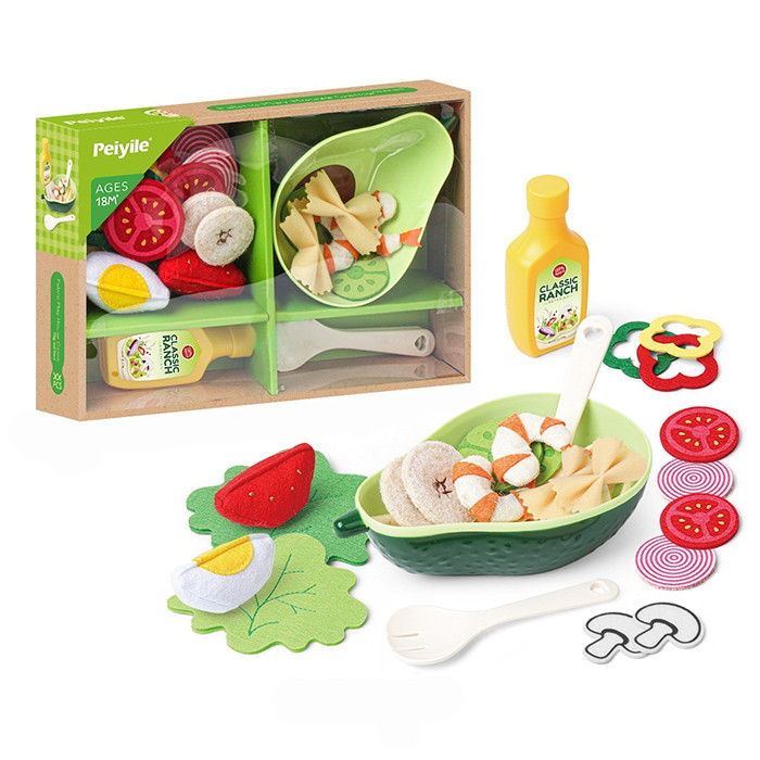 Продукти 6333 набір для салату, тарілка, вилка, ложка, пляшка, в кор-ці, 30-20-5,5см, фото 1