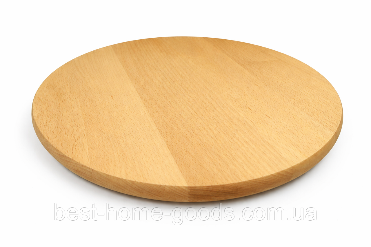 Поворотний столик для торта | обертовий столик для піци | деревина бук 35 см, фото 1