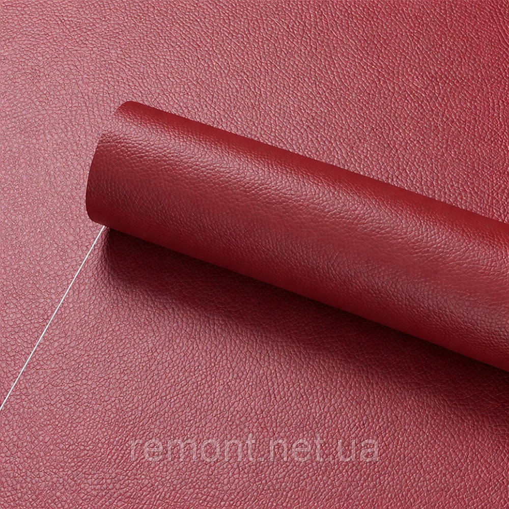 Екошкіра самоклеюча в рулоні 70×200 см «Бордова» | Для ремонту меблів, диванів, авто,та інше, фото 1