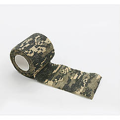 Бінт Coban 5см х 4,5м 1шт мілітарі піксель когезивний самофіксуючий еластичний