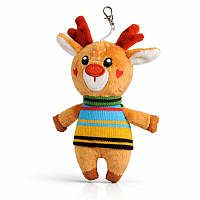 Брелок м’яка іграшка Олень для рюкзака 17см плюшева іграшка для дітей ТМ Tigres Україна