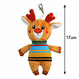 Брелок м’яка іграшка Олень для рюкзака 17см плюшева іграшка для дітей ТМ Tigres Україна, фото 2