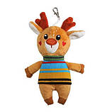 Брелок м’яка іграшка Олень для рюкзака 17см плюшева іграшка для дітей ТМ Tigres Україна, фото 3
