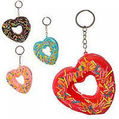 Брелок Пончик СКВІШ 2535 Сердечко ароматизу., 14 см, 4 різновиди