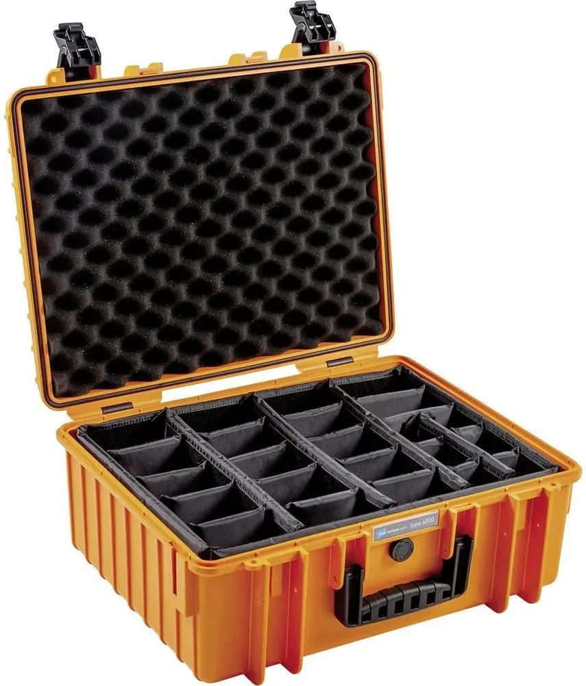 Чохол для камери B&W International Walizka Transportowa Outdoor.Cases Typ 6000 Rpd Z Przegrodami Pomarańczowa (BW6000ORPD), фото 1