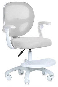 Стілець комп'ютерний дитячий Bonro B-956 біло-сірий