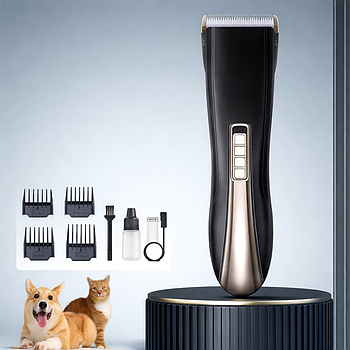 Набір для грумінгу тварин Pet Grooming Pro — машинка для стрижки собак і котів з насадками та аксесуарами