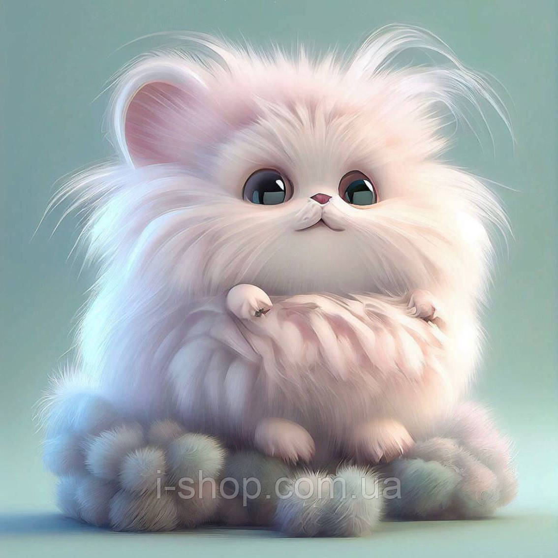 Алмазна мозаїка кошеня для дітей з рамкою 20х20 см набір для творчості Dreamtoys у коробці, фото 1