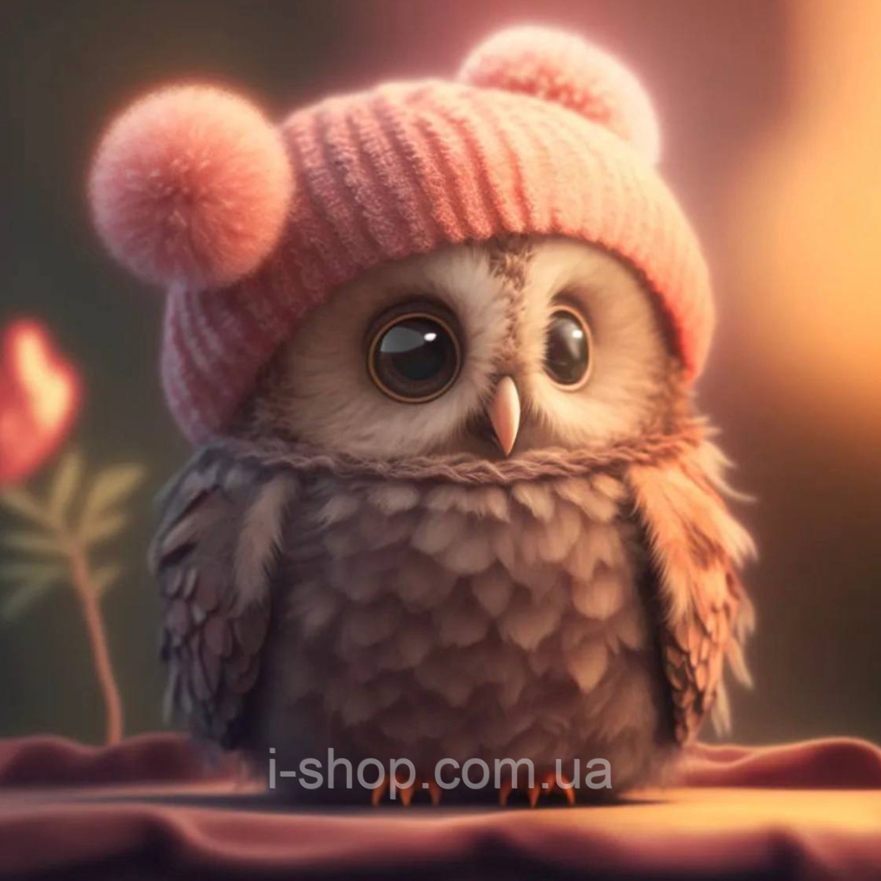 Алмазна мозаїка сова в рамці для дітей набір для творчості Dreamtoys 20х20 см у коробці подарунок, фото 1