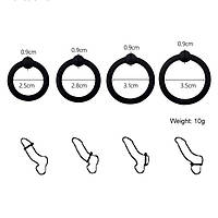 Набір ерекційних кілець (4 шт) - Чорний