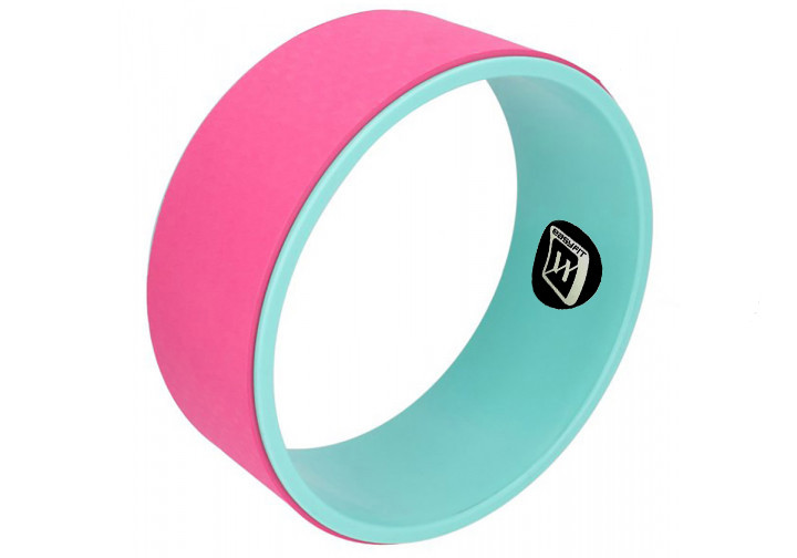 Колесо для йоги EasyFit TPE 33 см рожево-м'ятне, фото 1