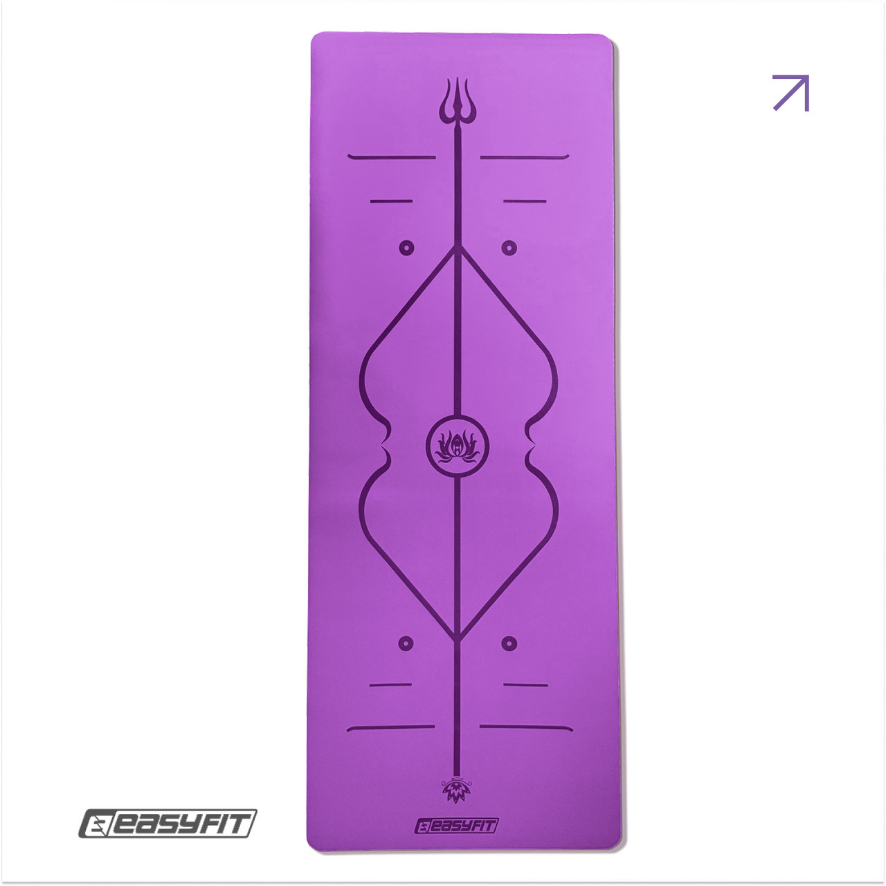 Килимок для йоги професійний EasyFit Pro каучук 5 мм Фіолетовий, фото 1