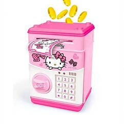 Сейф-копілка Hello Kitty з кодовим замком для дітей яскравий пластиковий сейф для зберігання грошей та скарбів