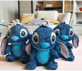 М’яка іграшка Стич 25 см з плюшу для дітей стильний мультяшний дизайн безпечна іграшка для обіймів ігор
