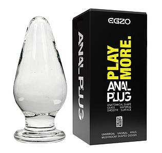 Анальний плаг зі скла EGZO EAP-A (довжина 11 см, діаметр 4,6 см )