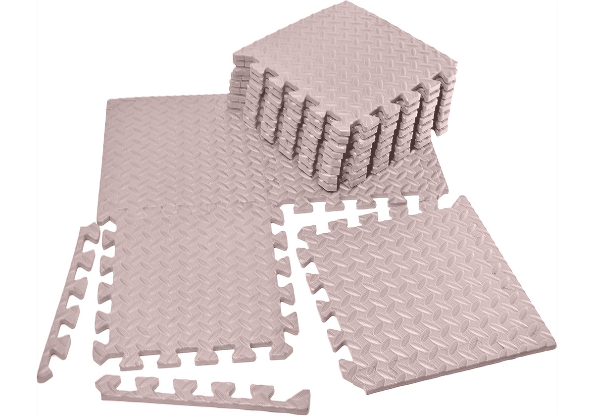 Татамі мат EasyFit 8 шт (30х30х1 см) хвіст ластівки бежевий, фото 1