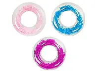 Надувне коло для плавання 80 см прозоре з пелюстками ПВХ для дітей підлітків та дорослих