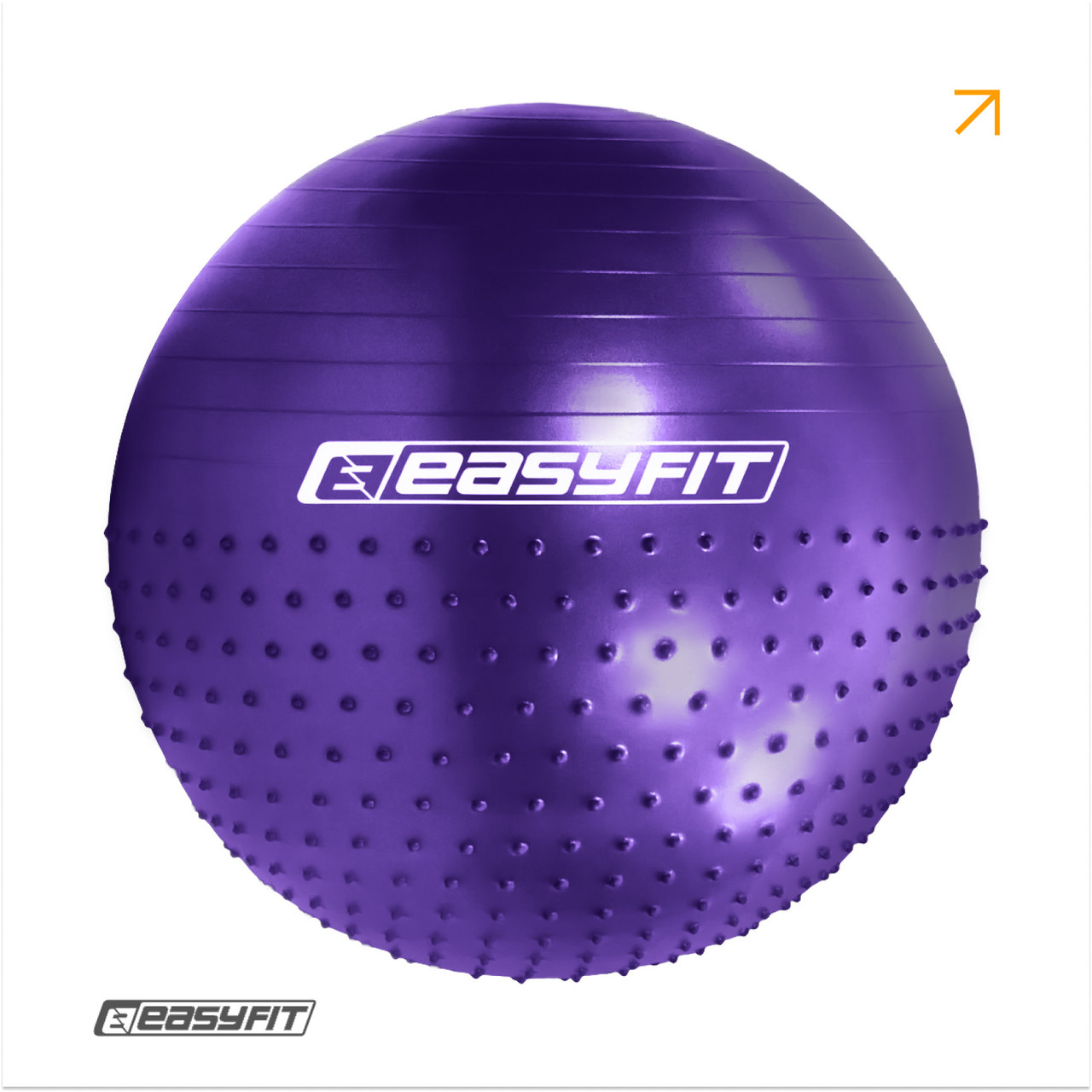 Фітбол 85 см EasyFit Hybrid фіолетовий (фітбол напівмасажний), фото 1
