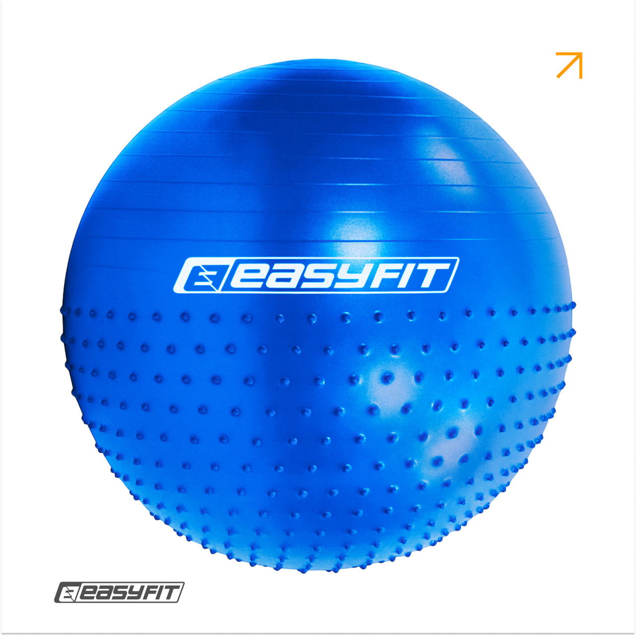 Фітбол 75 см EasyFit Hybrid синій (фітбол напівмасажний), фото 1