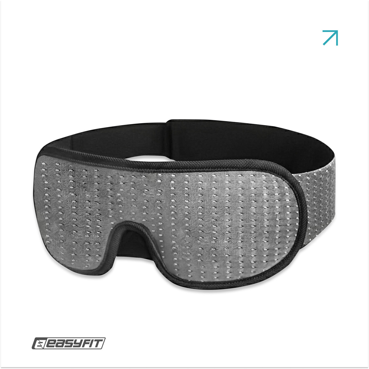 Маска для сну 3D EasyFit Dream з ефектом пам’яті (сіра), фото 1