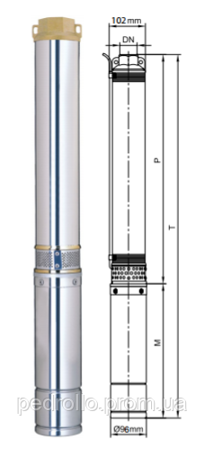 Свердловинний насос Dongyin 4SDm 4/7