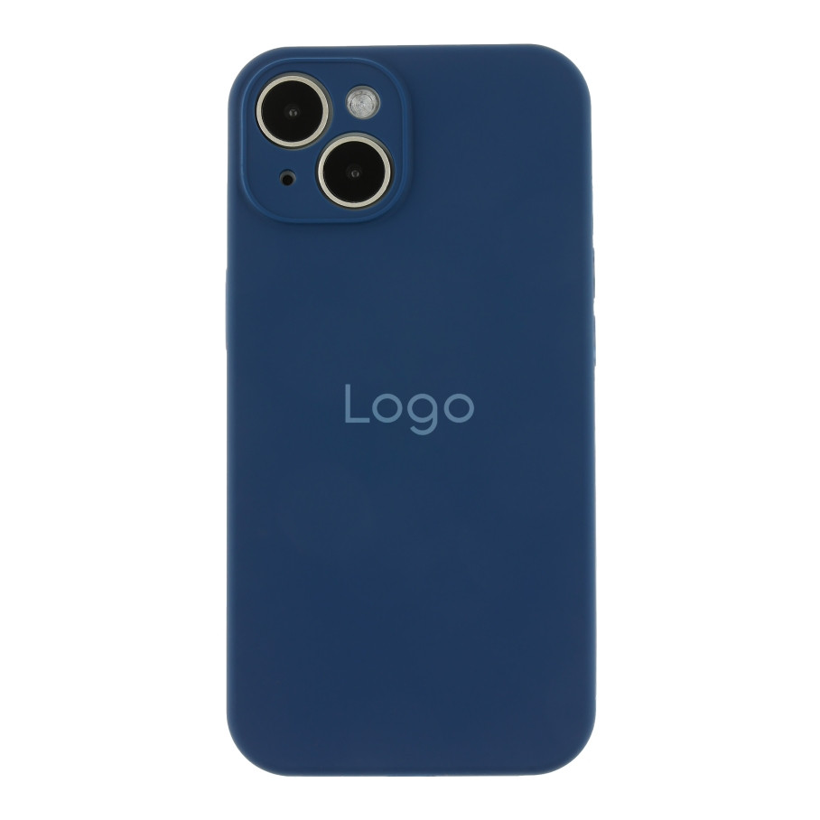 Чехол Silicone Case Full с защитой камеры для iPhone 14 Deep Navy