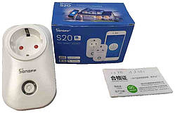 Розетка вимикач рамка Б/К Sonoff S20 EU