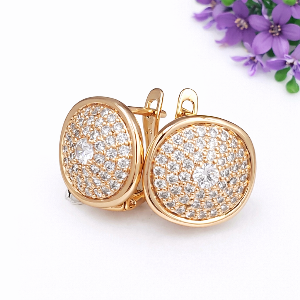 Сережки Xuping Jewelry довжина 1.3см медичне золото позолота 18К с1625