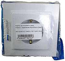 Розетка вимикач рамка Б/К Розетка із заземленням Mono Electric Despina