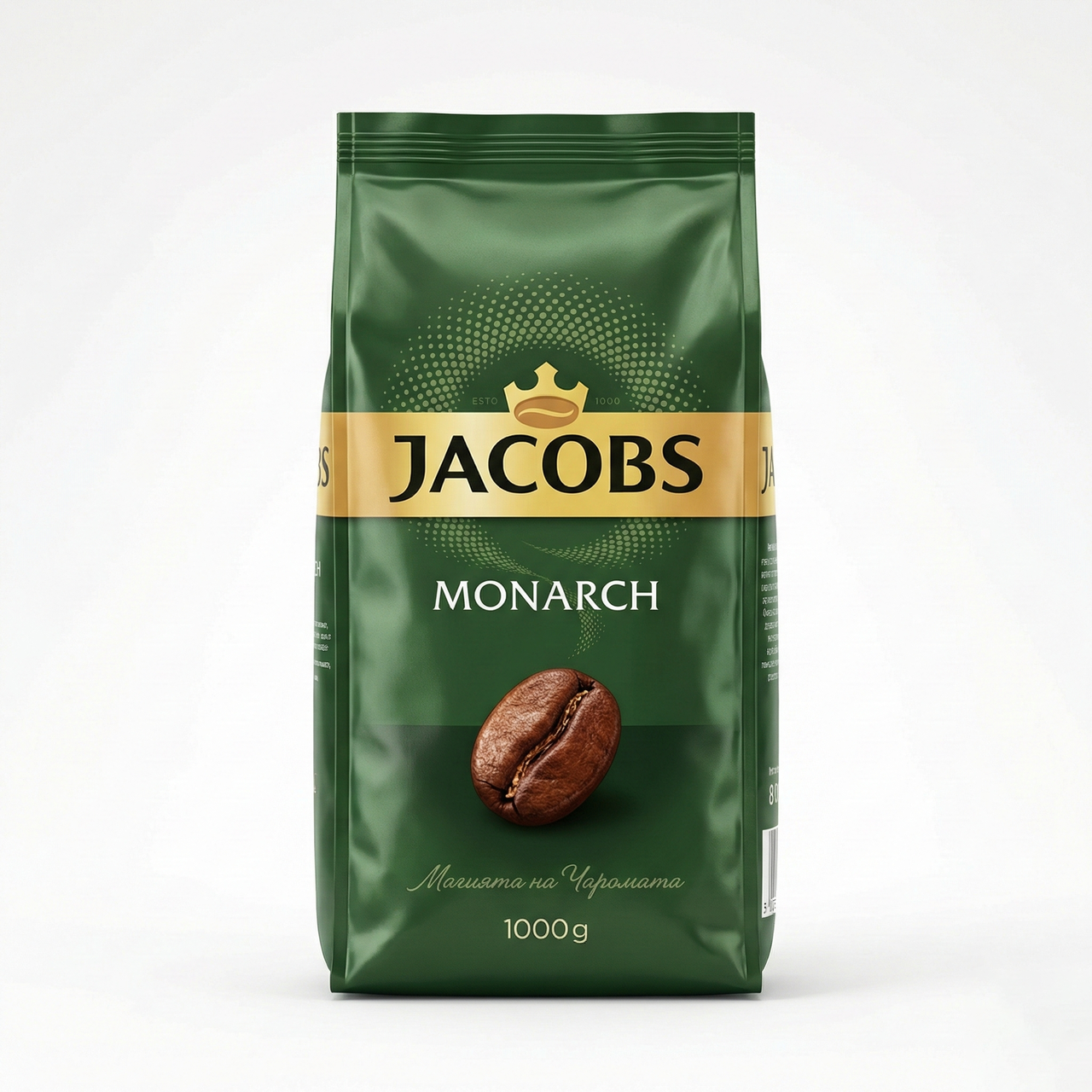 Кава в зернах Jacobs Monarch 1 кг | Класична кава Якобз Монарх, Середнє обсмажування, Оригінал, фото 1