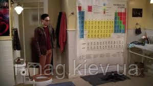 Шторка Теорія Великого Вибуху ціна в магазині i-mag.kiev.ua Шторка для ванни хімічна таблиця