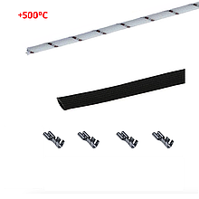 Дріт (1 жила 2,5 мм² +400°C L-1 метр) та оболочка скловолокно +500°C для мангалів, грилів, барбекю та ін. термостійкий