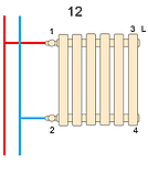 Радіатор Warm Well Column 2 1800x560 колір необробленого металу Підкл.34, фото 8