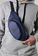 Бананка Adidas Синя/ накатка маленькое лого