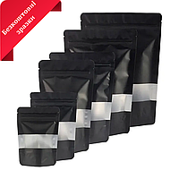 Дой пак 10*17 см на 50 г вікно зіп чорний фольгований Металік