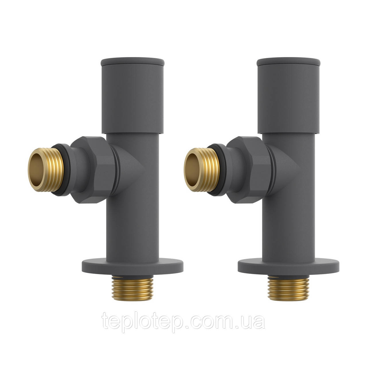 Крани подовжені Rastas для радіаторів та рушникосушок антрацит, фото 1