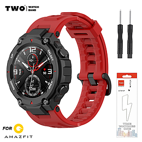 Ремінець для Amazfit T-Rex/TRex Pro (A1918/A1919/A2013) Червоний