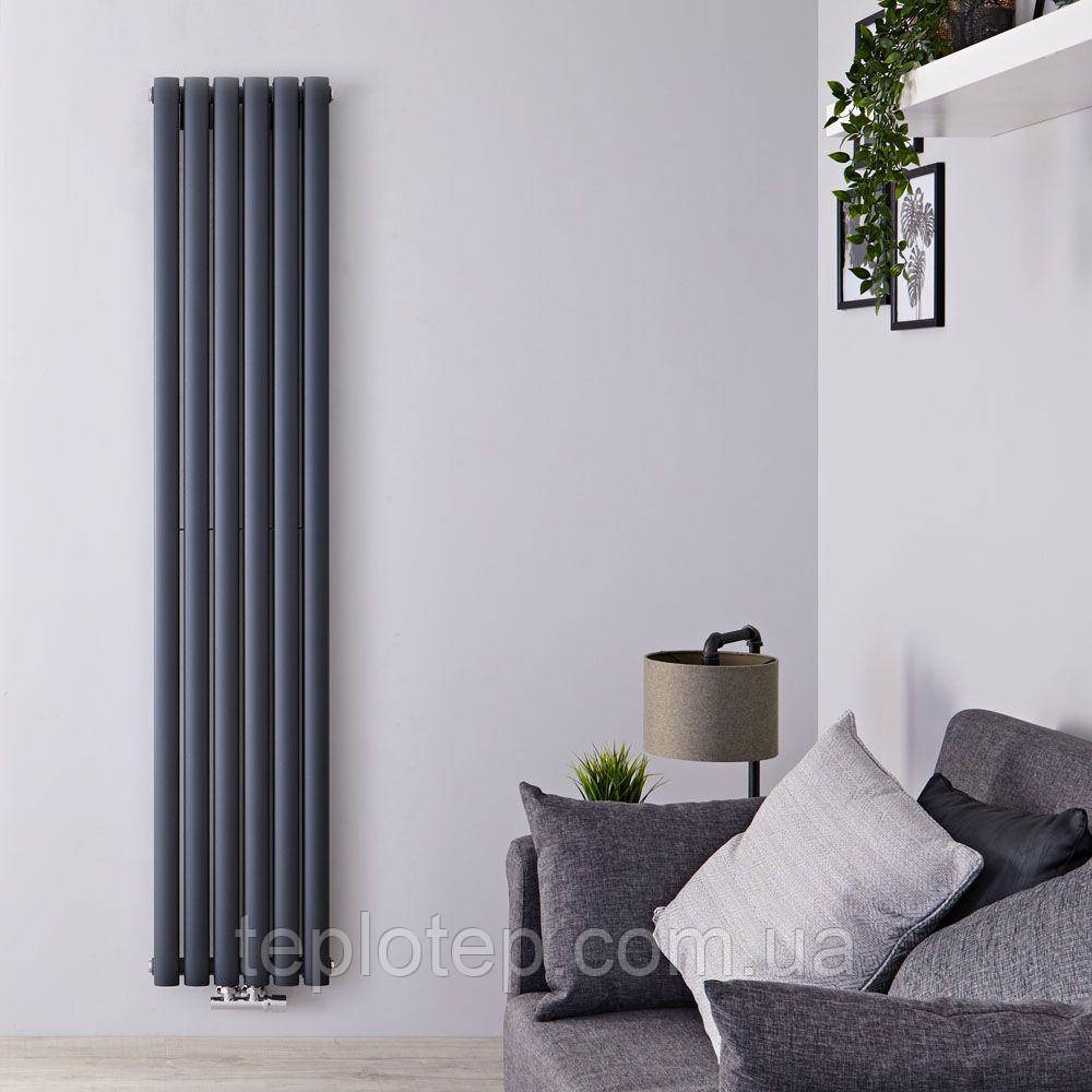 Aurora 2 Anthracite 1800/360 мм 1400 Вт вертикальний радіатор RR-UT1800360DA, фото 1