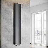 Aurora 2 Anthracite 1800/360 мм 1400 Вт вертикальний радіатор RR-UT1800360DA, фото 3