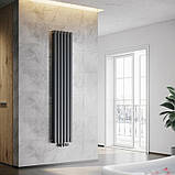Aurora 2 Anthracite 1800/360 мм 1400 Вт вертикальний радіатор RR-UT1800360DA, фото 7