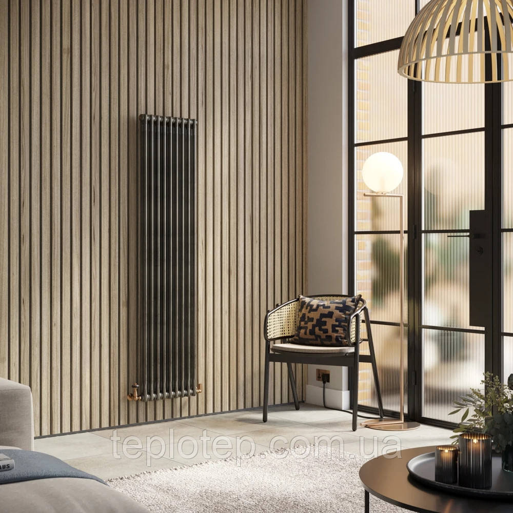 Claudia 2 Raw Metal 1800/470 мм 1400 Вт вертикальний радіатор RR-CL02-1800470RM, фото 1