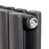 Aurora 2 Anthracite 1800/480 мм 1840Вт вертикальний радіатор RR-UT1800480DA, фото 4