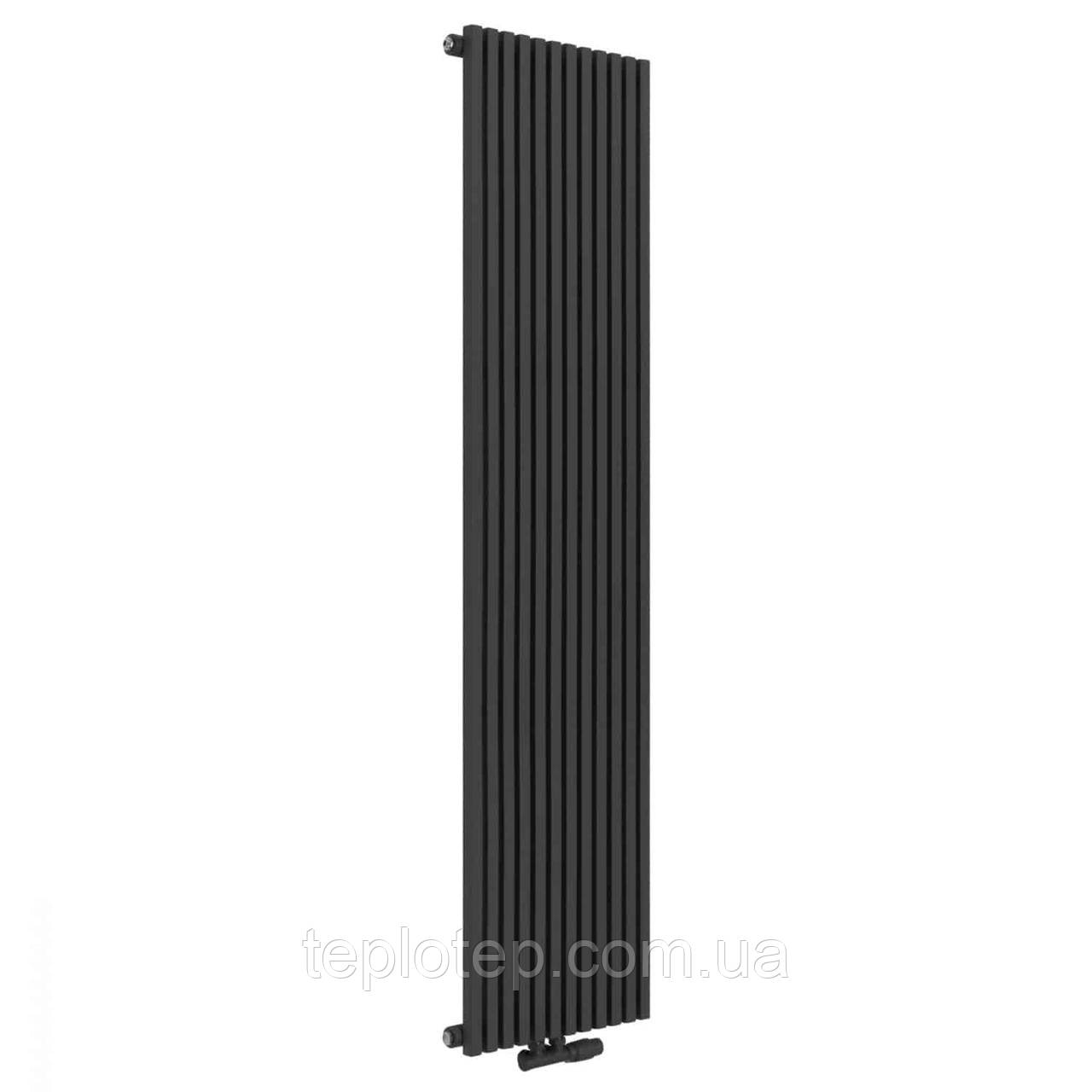 Paola 1 Anthracite 1800/460 мм 1100 Вт вертикальний радіатор RR-PO1800460SA, фото 1